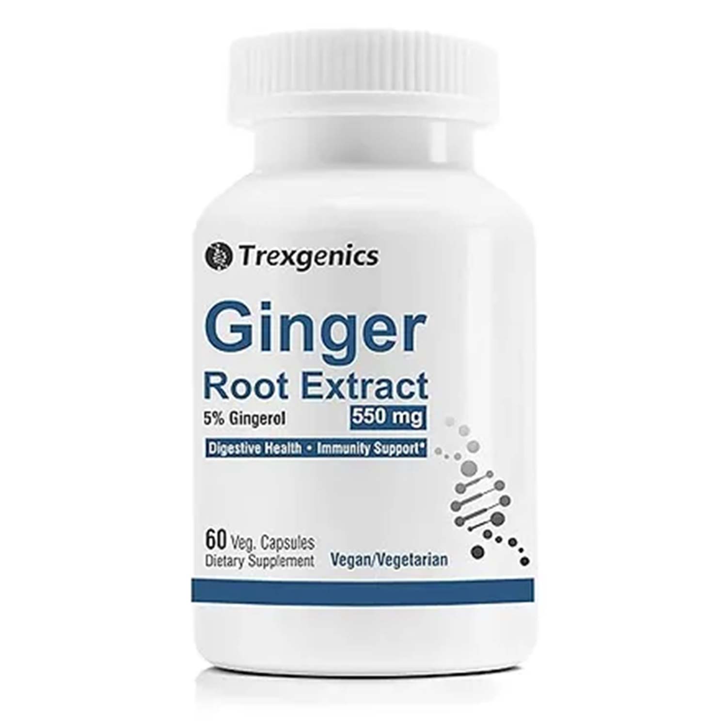 Trexgenics Ginger Root Extract 550mg, 60 Veg Capsules