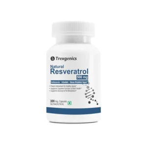 Trexgenics Natural Resveratol 500mg, 30 Veg Capsules