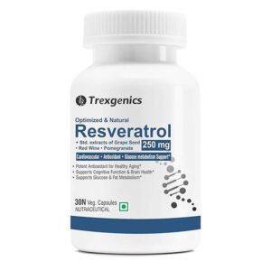 Trexgenics Resveratol 250mg, 30 Veg Capsules
