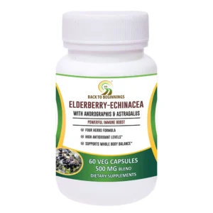 Back to Beginnings Elderberry ? Echinacea With Andrographis & Astragalus, 500mg, 60 Veg Capsules