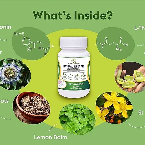 Back to Beginnings Natural Sleep Aid Supplement, Non Habit Forming, 60 Veg Capsules