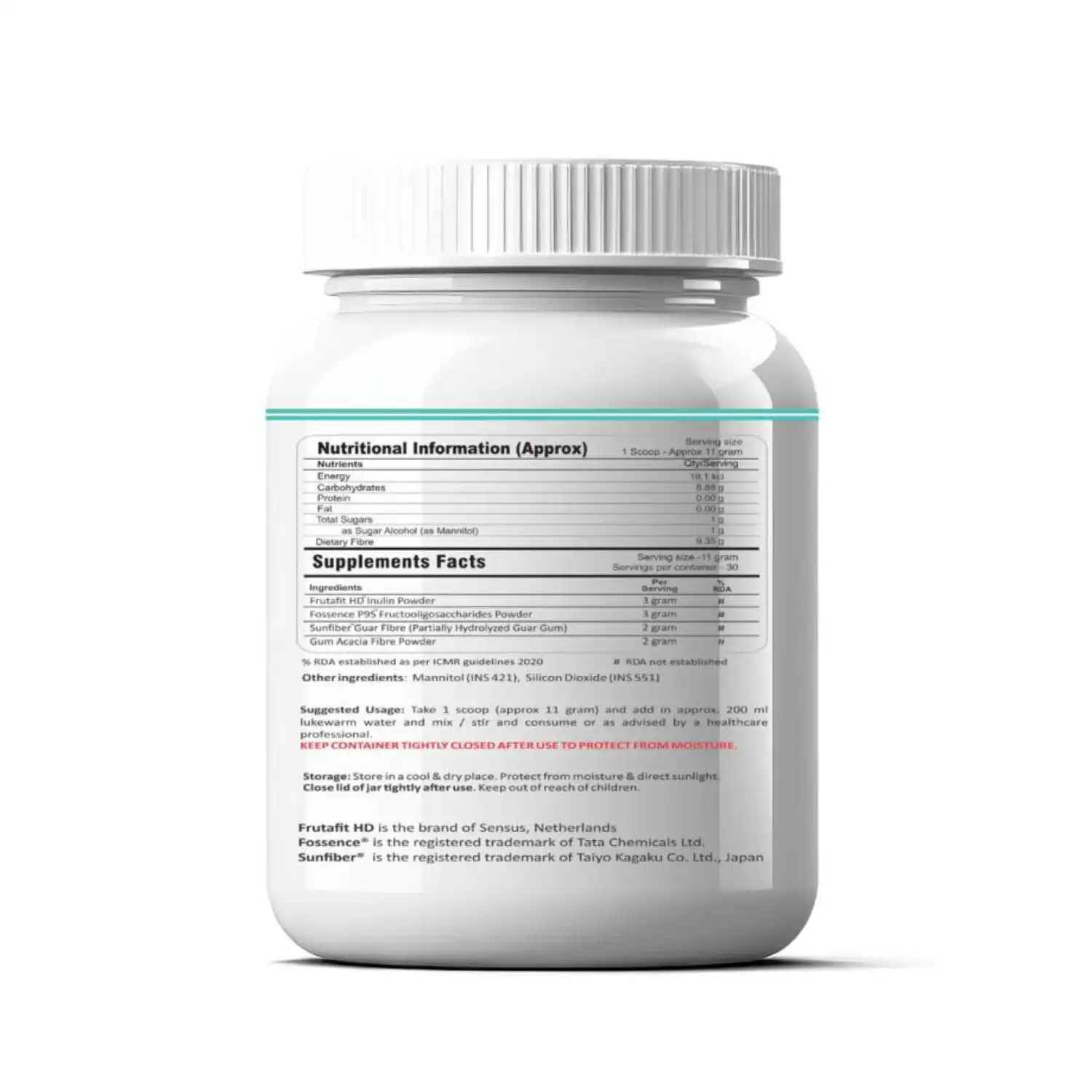 FM Nutrition Opti-Fibre Powder, Comprehensive Fibre Support, Veg, 330gm