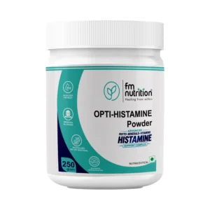 FM Nutrition Opti-Histamine Powder, Advanced Phyto-Vitamins-Minerals Histamine Support Complex, 250gm Powder, Veg