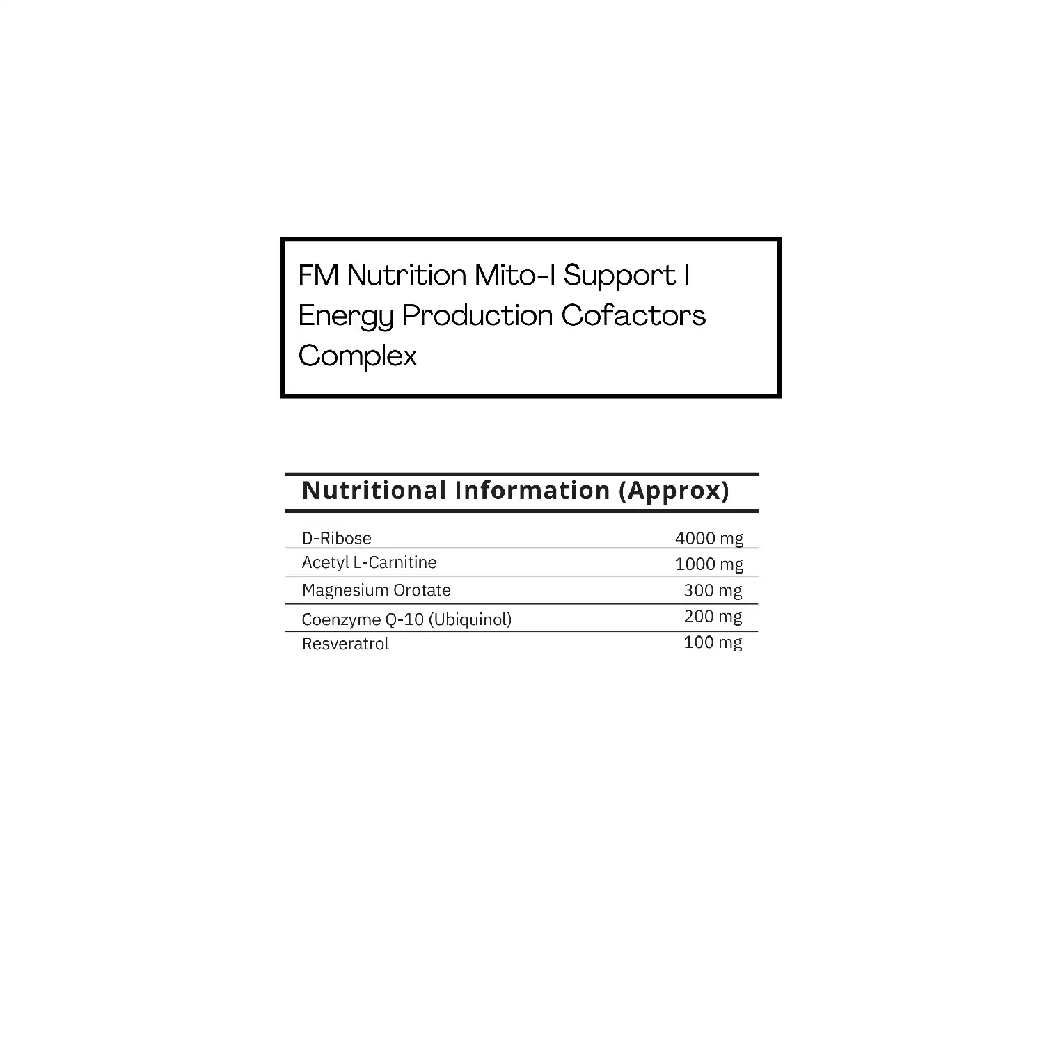 FM Nutrition Mito-I Support, Energy Production Cofactors Complex, Veg, 10 Sachets
