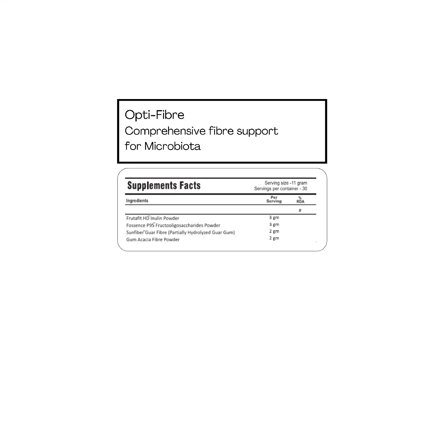FM Nutrition Opti-Fibre Powder, Comprehensive Fibre Support, Veg, 330gm