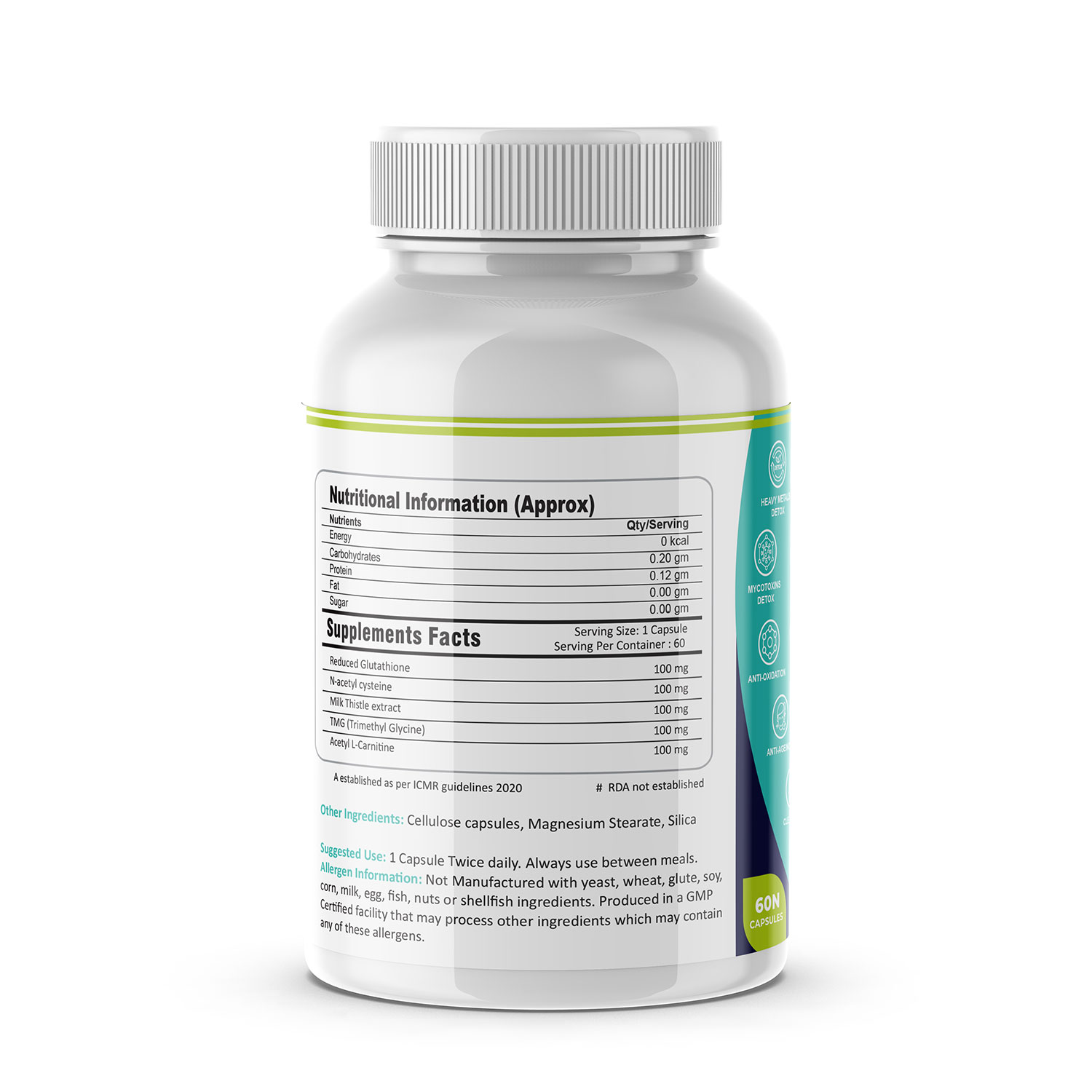 FM Nutrition Opti-Glutathione Complex, 60 Veg Capsules