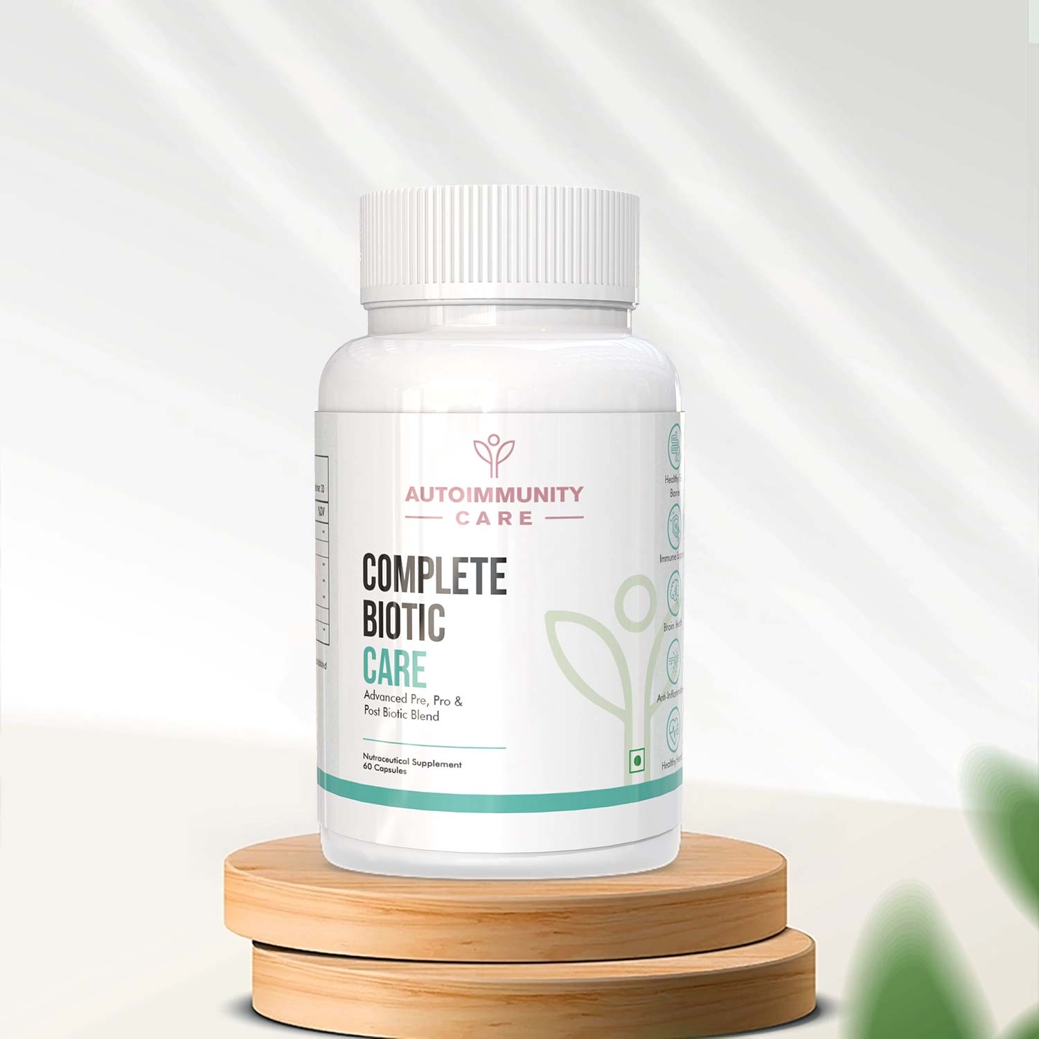Autoimmunity Care Complete Biotic Care, 3 in 1 Prebiotic, Probiotic & Postbiotic, 60 Veg Capsules