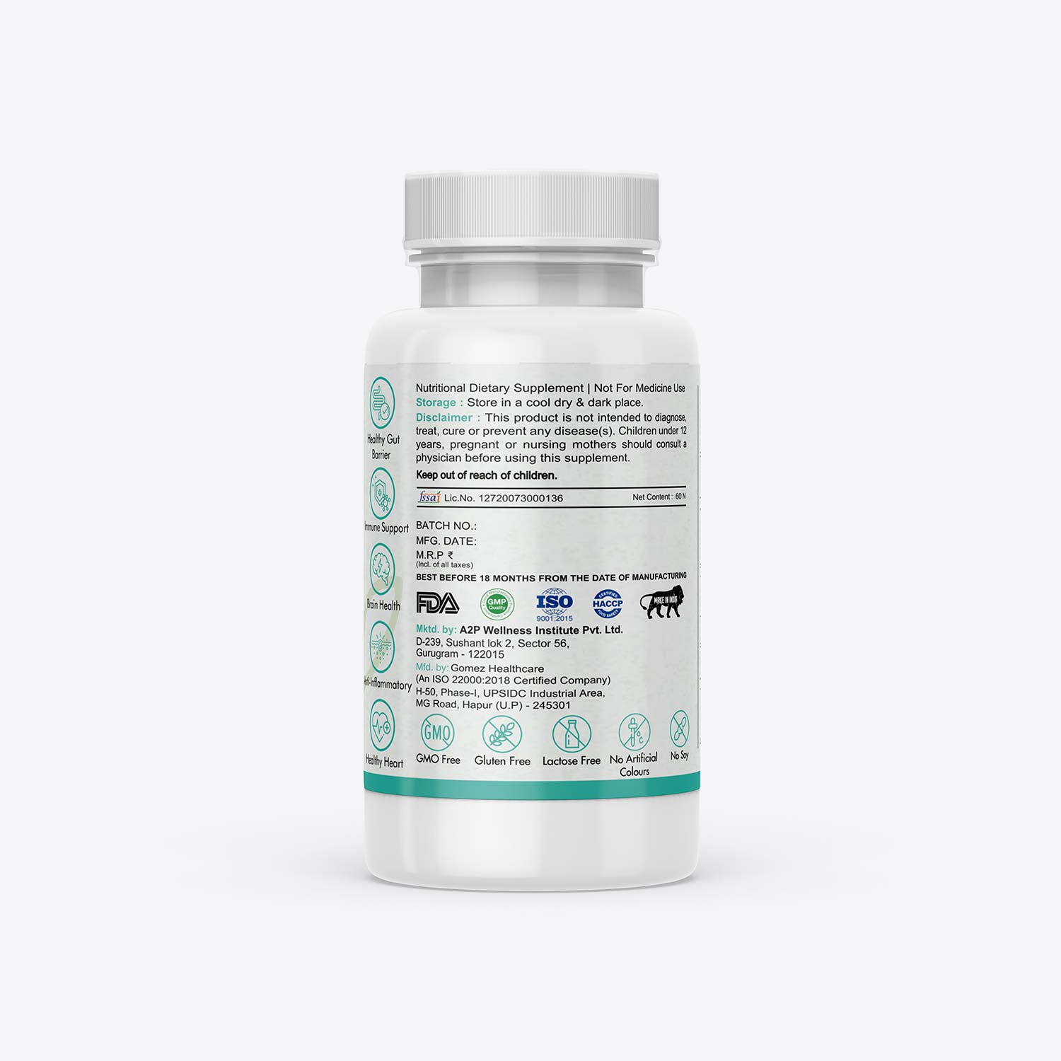 Autoimmunity Care Complete Biotic Care, 3 in 1 Prebiotic, Probiotic & Postbiotic, 60 Veg Capsules