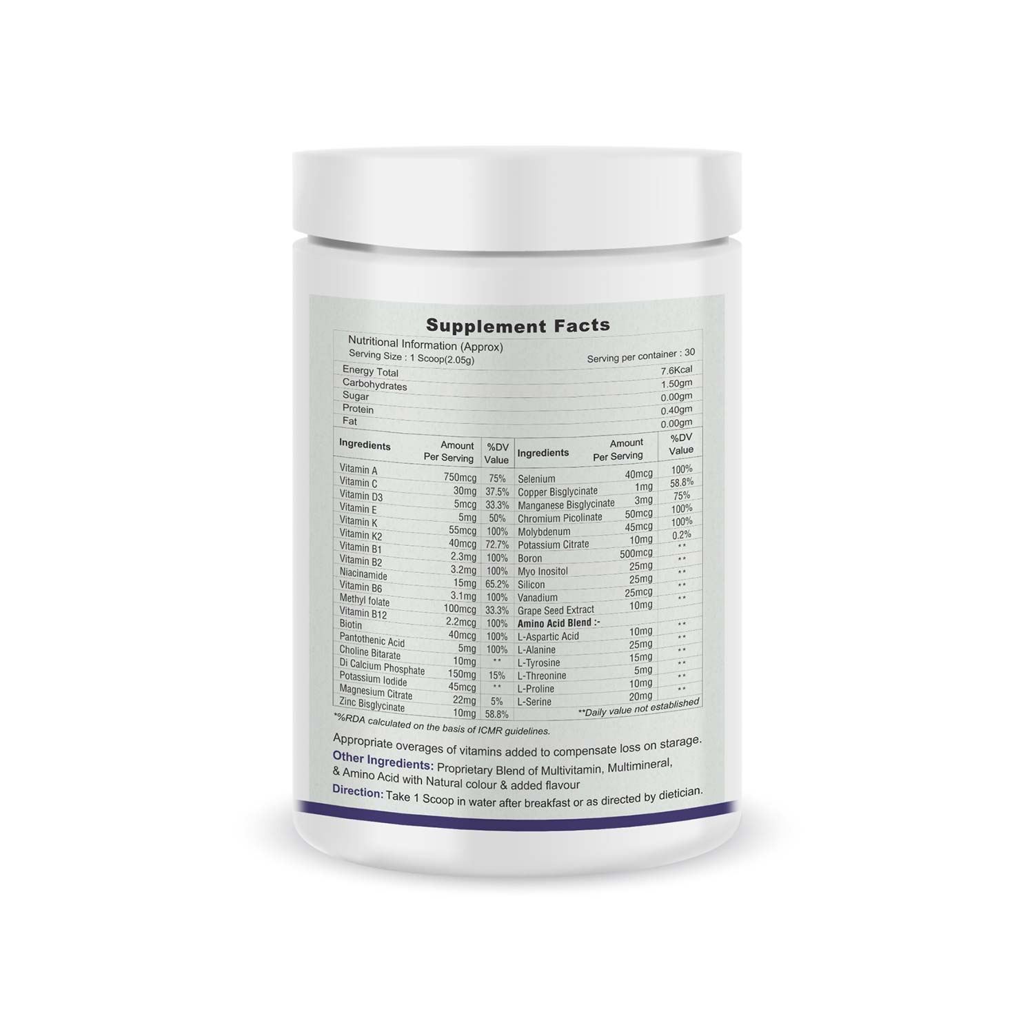 Autoimmunity Care Multi Vitamin Multi Nutrient Care, Veg, 61.5 Gm Powder