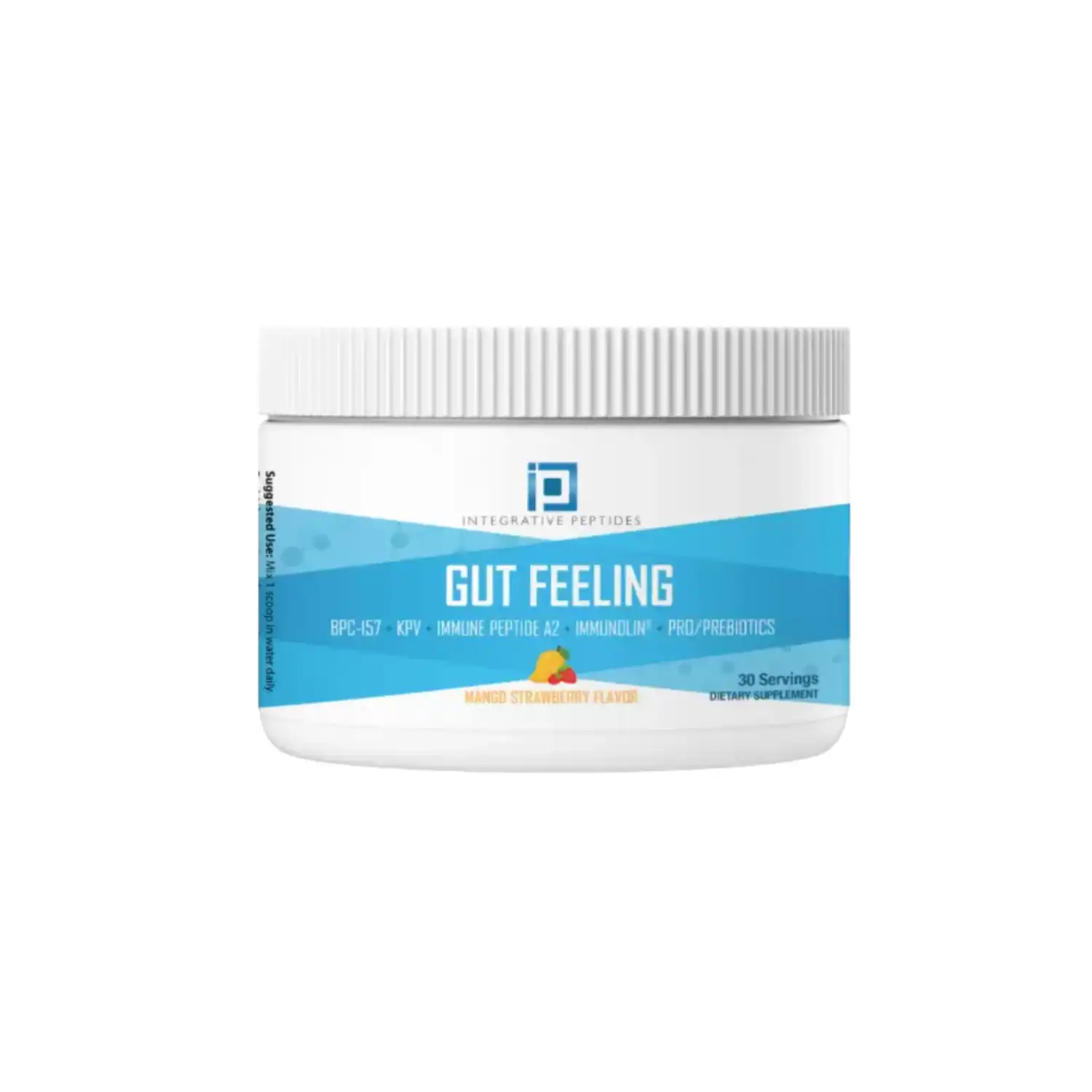 Integrative Peptides Gut Feeling, 30 servings, Mango Strawberry Flavor