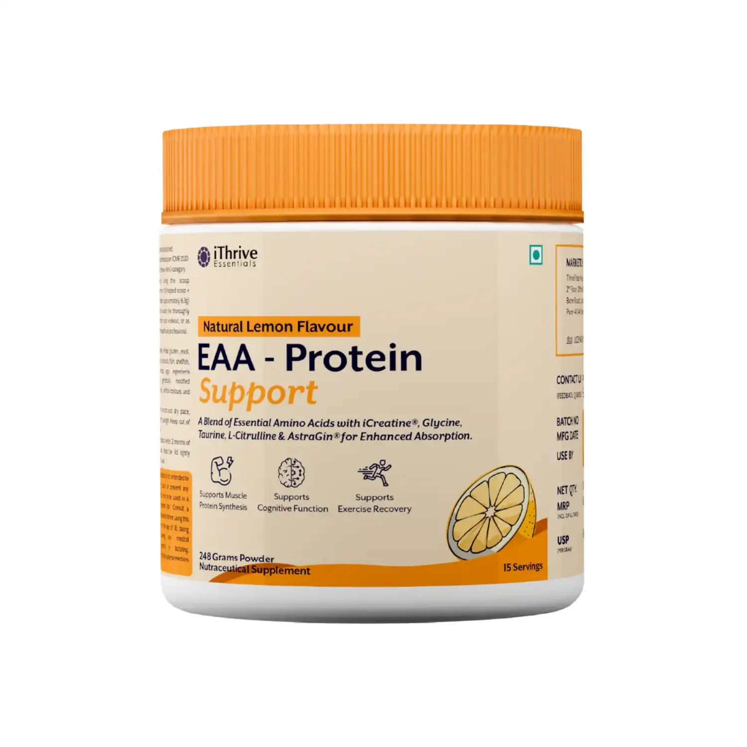 iThrive Essentials EAA Protein Support (Lemon Flavor), 248gm