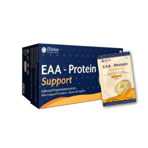 iThrive Essentials EAA Protein Support (Lemon Flavor) - with BCAAs, Creapure® Creatine & Glycine - 30 Sachets