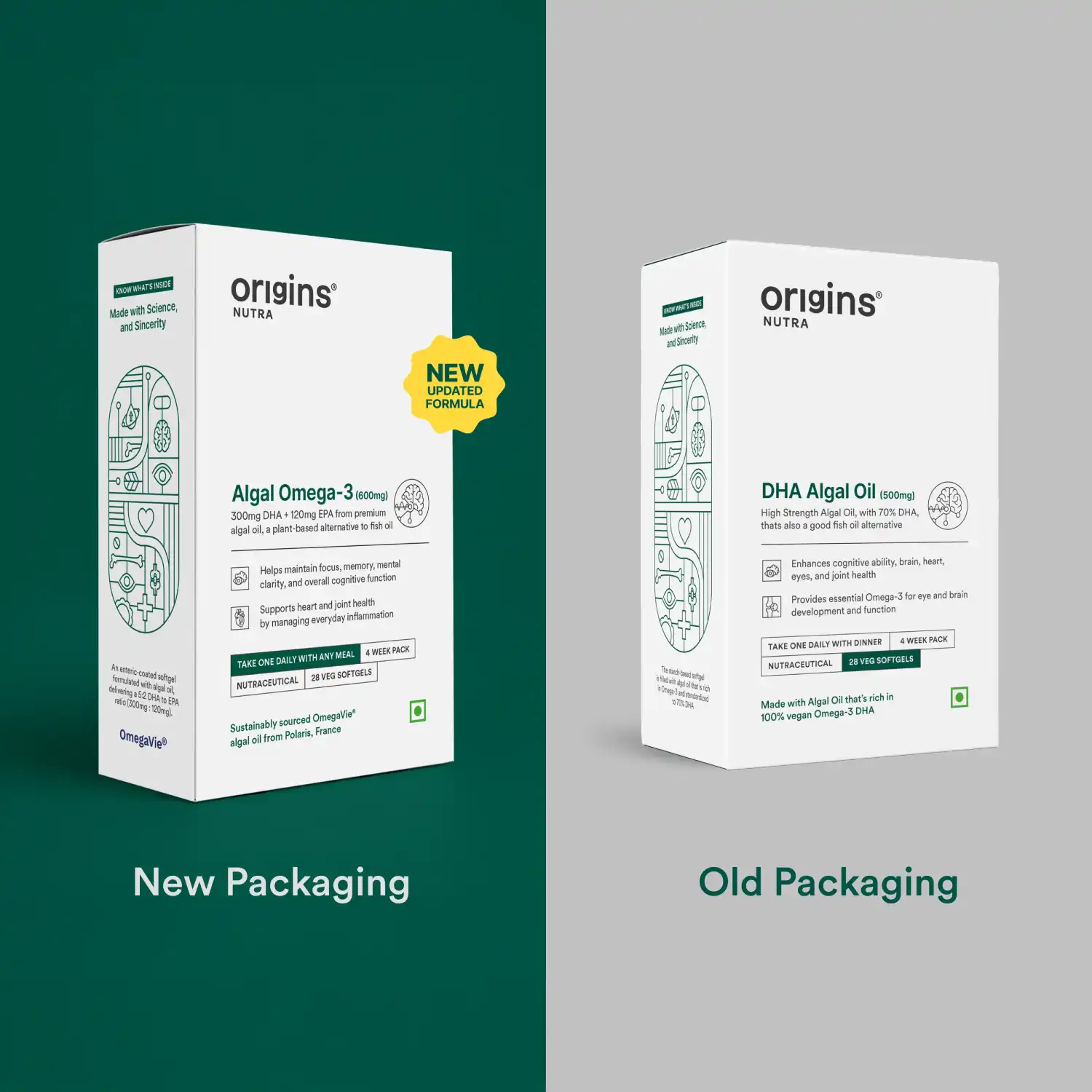 Origins Nutra Algal Omega 3, Veg Softgels