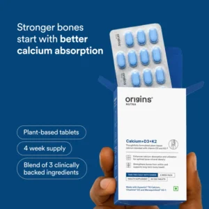 Origins Nutra Bone Strength, Plant-based Calcium with Vit D3, K2-7 and Magnesium