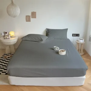 TerreNue’s Grounding King Size Bedsheets & Pillow Cover Combo (Grey)