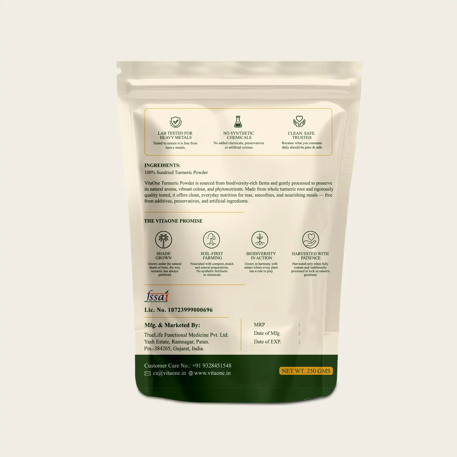 Vitaone Turmeric Powder, 250gm