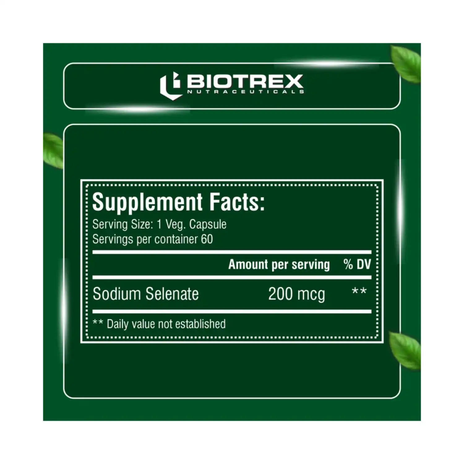 Biotrex Selenium, 200mcg, 60 Veg Capsules